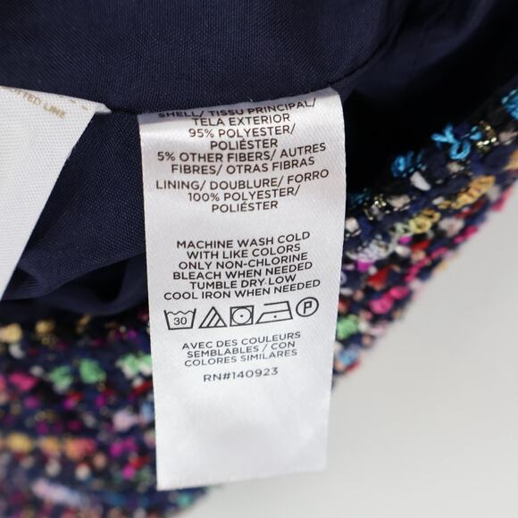 LOFT Shimmer Textured Shift Multicolor Mini Skirt Size 12 - Picture 7 of 8